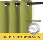 NICETOWN Fresh Green Blackout Curtains 72 inches Long, Grommet Privacy Window - Image 6