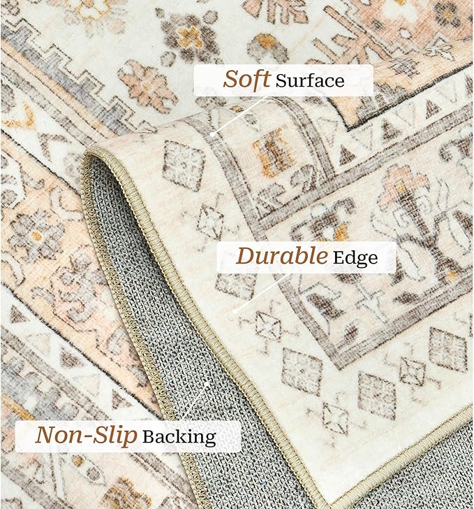 zesthome 8x10 Area Rugs for Living Room, Non-Slip Backing Washable Rugs - Image 4