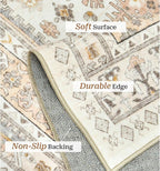 zesthome 8x10 Area Rugs for Living Room, Non-Slip Backing Washable Rugs - Image 4