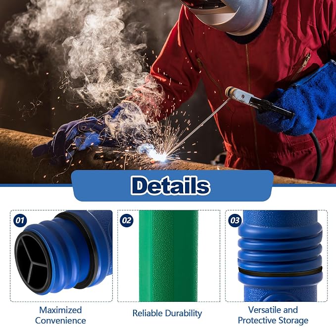 Tandefio 4 Pcs Welding Rod Storage Tube 40 Inch Tig Rod Storage Canisters - Image 3