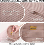 Body Pillow for Adults – Corduroy Long Round Bolster Pillow for Bed, Cuddle - Image 4