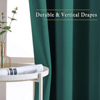 NICETOWN Blackout Hunter Green Curtains 84 inches Long, Grommet Room Darkening - Image 5