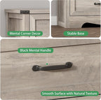 Dresser for Bedroom with 7 Drawers, Wood Dresser TV Stand, Wooden Closet - Image 5