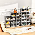 New 8 Pack Shoe Boxes Stackable, Large Shoe Storage Organizer - Image 9