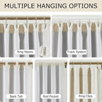 Vision Home Natural Linen Full Blackout Curtains - Image 4