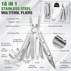 SHALL Multi Tool, 18-in-1 Multitool Pliers, Stainless Steel Multi-tool Pocket - Image 2