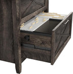 Bush Furniture Key West 2 Drawer Lateral File Cabinet in Dark Gray Hickory | - Image 4