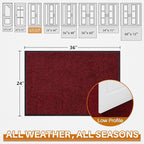 Mibao Front Door Mat, Dirt Trapper Welcome Mat - Image 2