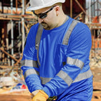 AYKRM Safety T Shirt Reflective High Visibility hi vis Long Sleeve T Shirt - Image 4