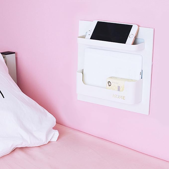 EHKIT Bedside Shelf Accessories Organizer- Wall Mount Self Stick On, Cell Phone by EHKIT