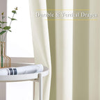 NICETOWN Room Darkening Beige Curtains 102 inches Long 2 Panels, Grommet - Image 5