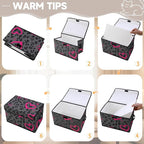 Stackable Storage Bins with Lids, Closet Organizers Fabric Box - Image 4
