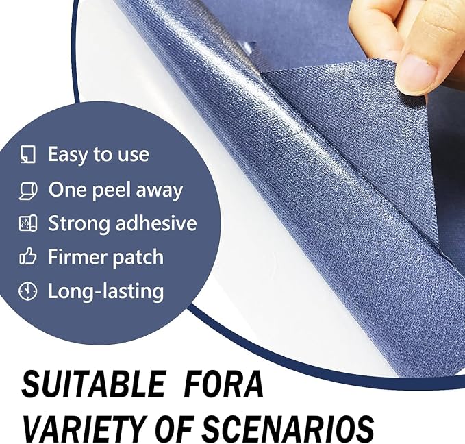 Canvas Repair Patch, 17X79 Inch Strong Sticky Fabric Repair Tape, Self-Adhesive - Image 2