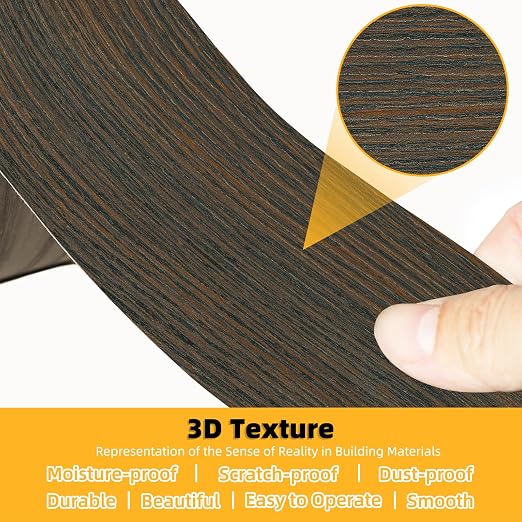 GSCIT Club Brown Walnut Wallpaper, 24 inch X 15ft Self Adhesive Wood Grain - Image 6