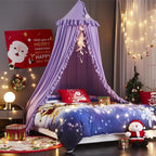 VETHIN Bed Canopy for Girls, Princess Round Dome Dreamy Mosquito Net Bedding - Image 2