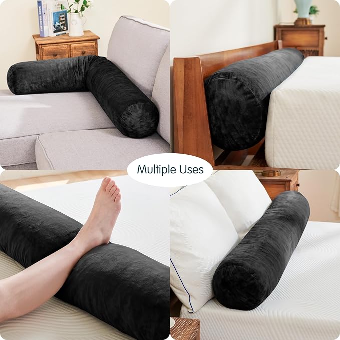 SyMax 7.8"x60" Body Pillow for Queen Bed, Bolster w/Removable Polyester Cover - Image 6