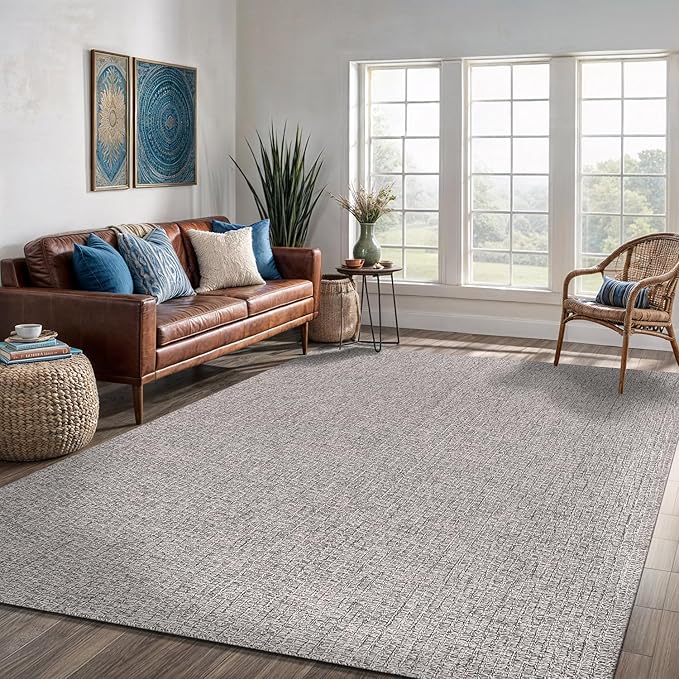 Easy Jute Rug 8x10 Indoor Outdoor Natural Rugs Solid Fiber Rug Woven Area Rug - Image 4