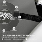 Deconovo Back Tab and Rod Pocket Curtains Blackout Shades Room Darkening Blinds - Image 3