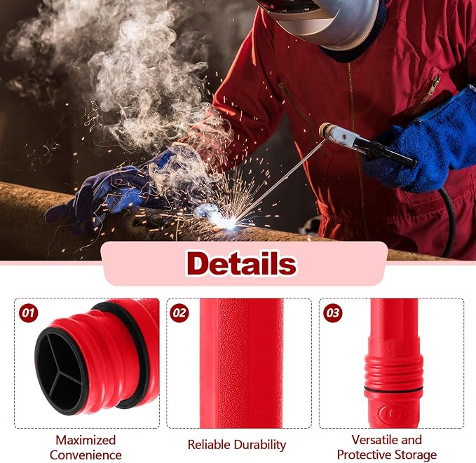 Tandefio 4 Pcs Welding Rod Storage Tube 40 Inch Tig Rod Storage Canisters - Image 3