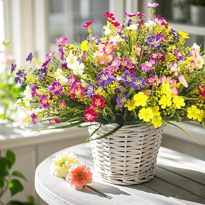 24 Bundles Artificial Faux Flowers Outdoor Plants - Image 4