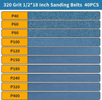 40-Piece 1/2 x 18 Inch 320 Grit Zirconia Sanding Belts, Heavy Duty Long-lasting - Image 7