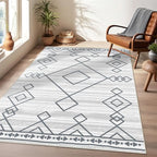 3x5 Rug, Small Area Rug for Living Room, Machine Washable Non-Slip Throw Rug by vivorug