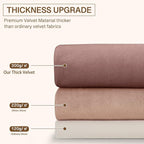 StangH Beige Velvet Curtains for Bedroom 96 inches Long, Luxury Light Dimming - Image 5