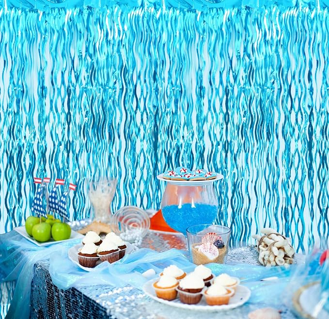 Goer Metallic Tinsel Foil Fringe Curtains - Image 8