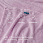 Bedsure GentleSoft Fleece Blankets King Size Lilac Lavender - Image 3