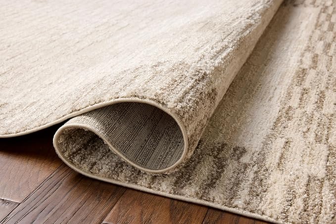Loloi Chris Loves Julia Calvin Collection CLV-04 Ivory/Pebble 2'-7" x 7'-6" - Image 4