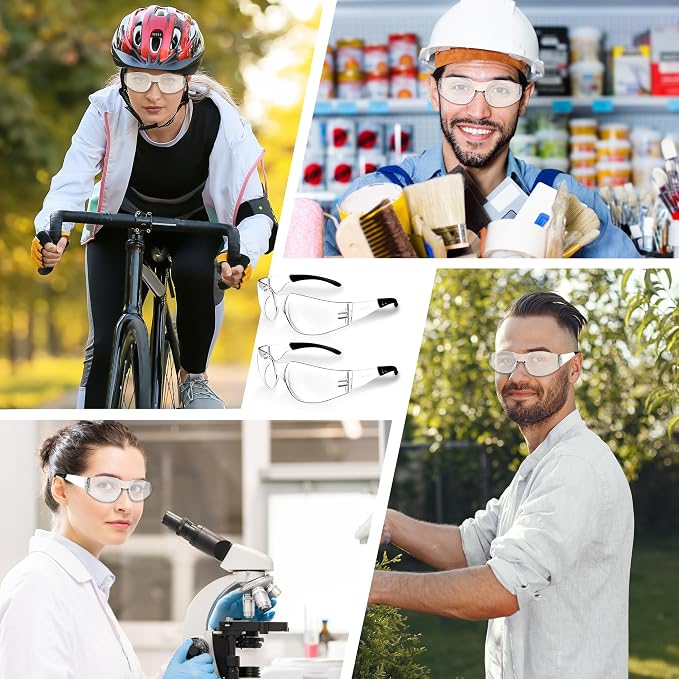 Safety Glasses Ansi Z87.1 Clear Safety Glasses Bulk Impact Resistant Lens - Image 7