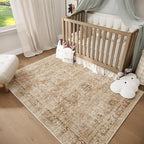 Washable 5x7 Area Rugs for Living Room, Boho Non-Slip Vintage Distress Rugs for - Image 3