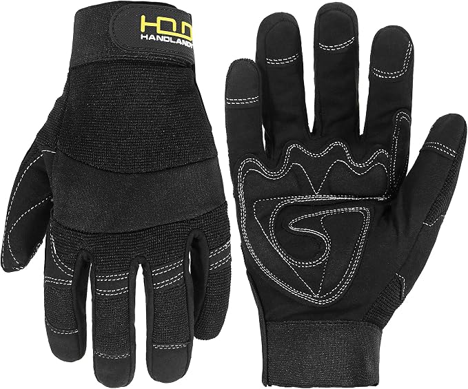 HANDLANDY Work Gloves for Men & Women, Utility Mechanic Working Gloves Touch by HANDLANDY