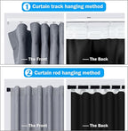 Room Divider Curtains Total Blackout Privacy Curtain Panel Room Thermal - Image 2