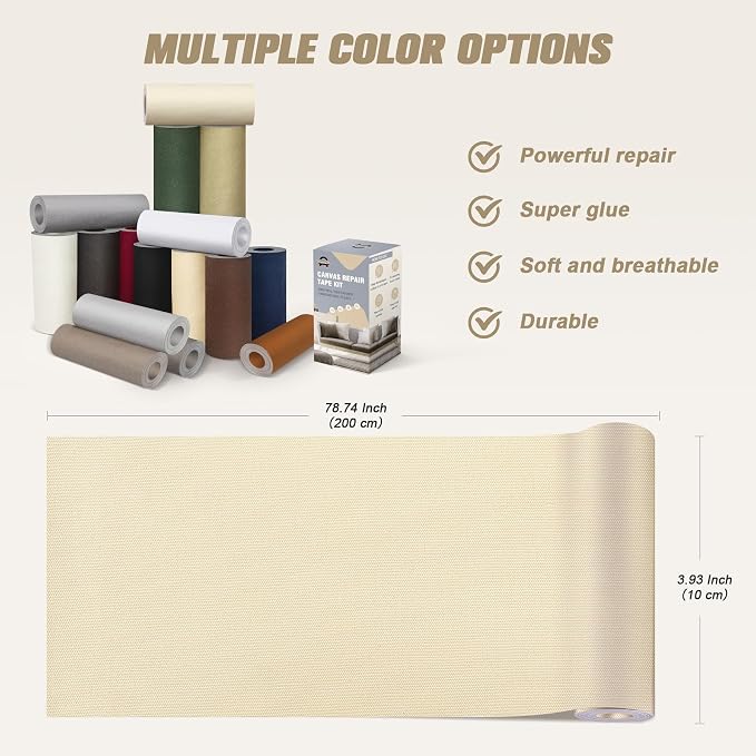 OAZ 2-Piece 9 x 11 inch Canvas Fabric Patch Kit - Image 3