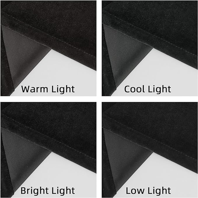 Joydeco Black Velvet Curtains 72 inch Length 2 Panels, Luxury Blackout Rod - Image 6