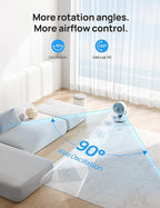 DREO Oscillating Fan for Bedroom, 13 Inch Quiet Table Fans for Home Whole Room - Image 5