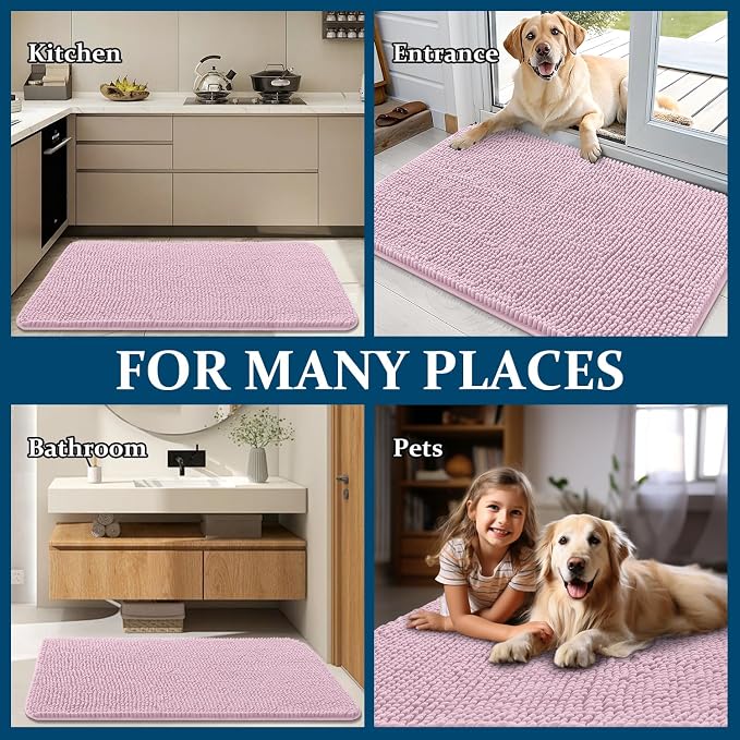 OLANLY Dog Door Mat for Muddy Paws 59x20, Absorbs Moisture and Dirt, Absorbent - Image 8