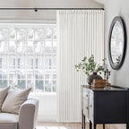 Beige White Pinch Pleated Extra Wide Curtain Panels 90 Inches Long 100 Wide by Twodrapes