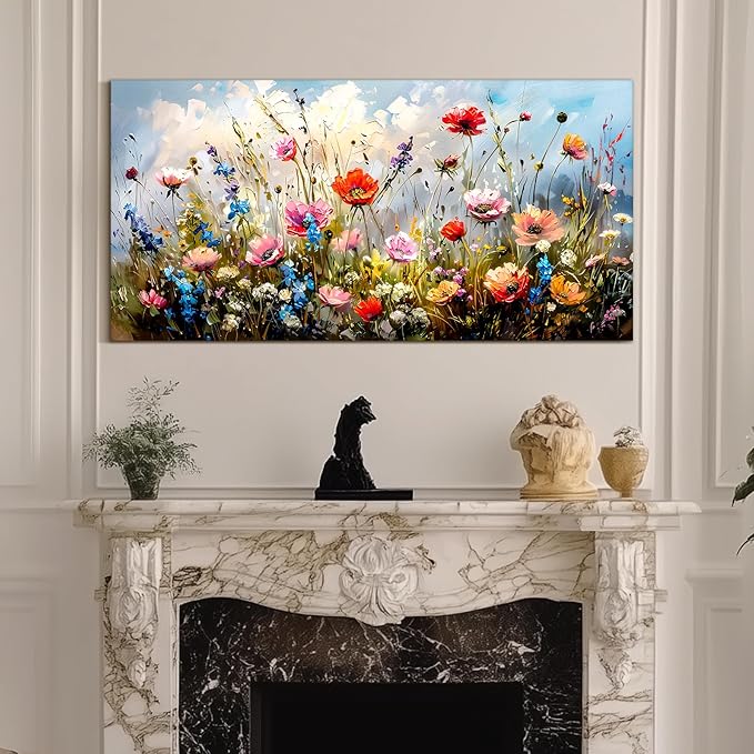 SERIMINO Large Wall Art for Living Room Canvas Prints, Farmhouse Nature Floral - Image 4