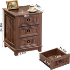 Farmhouse Night Stand Set of 2, Dresser - Image 3