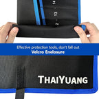 3-Pieces Roll Up Wrench Pouch Metric & SAE, Heavy Duty Canvas Tool Wrench - Image 5