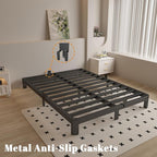 Queen Bed Frame 6 Inch Black, Metal Bed Frame Queen Size - Image 5