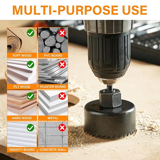 Hole Saw Set with 3/4" to 5" 19PCS Hole Saw Kit - Image 5