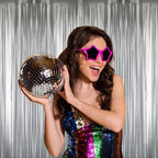 GOER 3.2 ft x 8.2 ft Metallic Tinsel Foil Fringe Curtains Party Photo Backdrop - Image 4