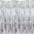 GOER 3.2 ft x 8.2 ft Metallic Tinsel Foil Fringe Curtains Party Photo Backdrop by GOER