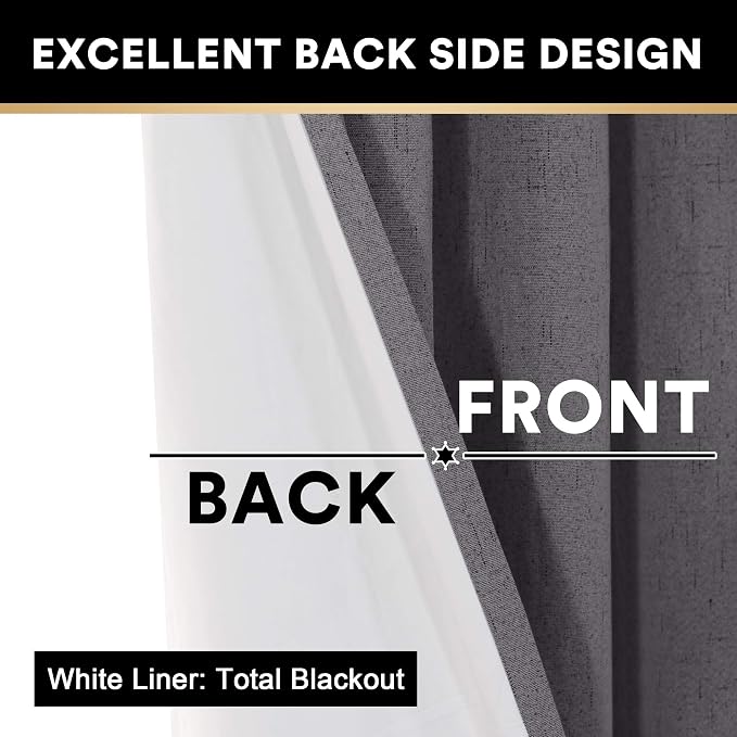 PrinceDeco 100% Blackout Curtains - Image 5