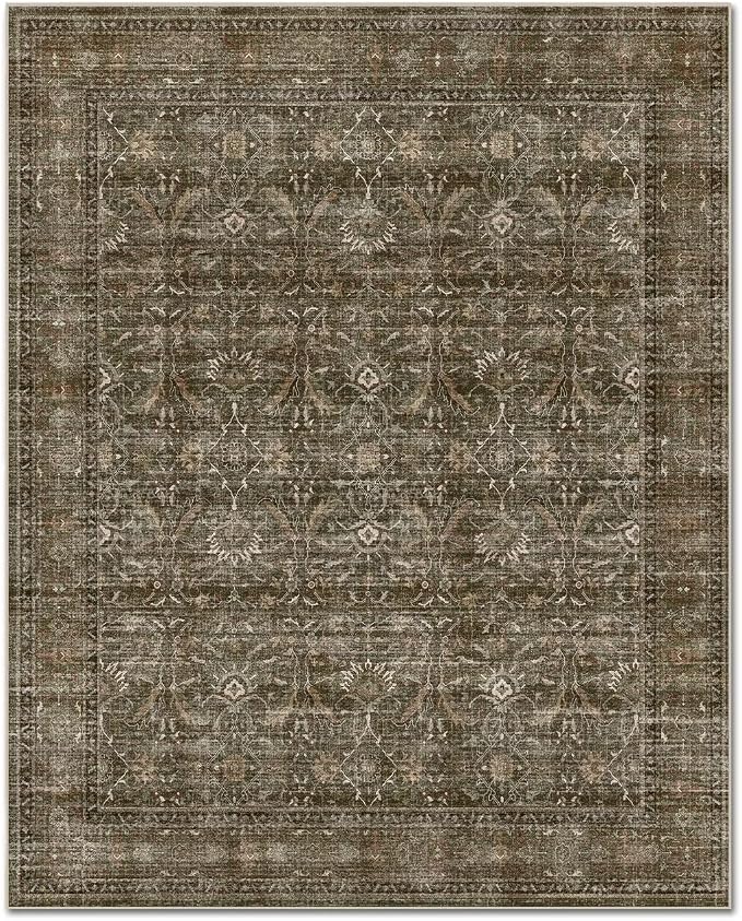 Washable 5x7 Area Rugs for Living Room, Boho Non-Slip Vintage Distress Rugs for - Image 8