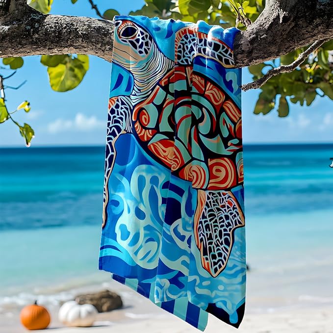 2 Pack Microfiber Beach Towel Oversized 71"x32" Sand Free Quick Dry Absorbent - Image 5