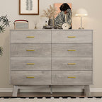Dresser for Bedroom with 8-Drawer, X-Shape Base & Adjustable Center Leg - Image 3